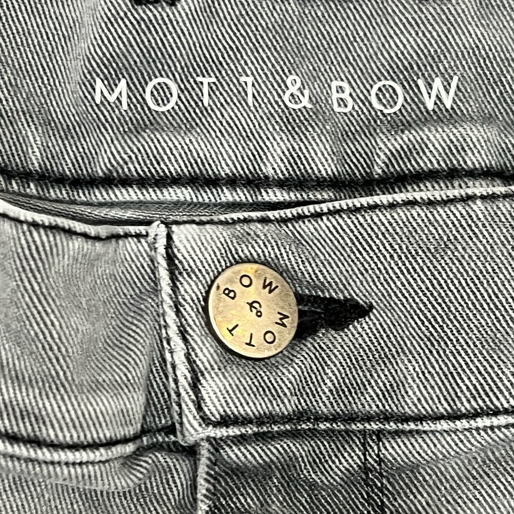 MOTT & BOW Mens Jeans, Size 38 x 32, Stone Gray Straight, Light Wash Denim - Picture 7 of 13
